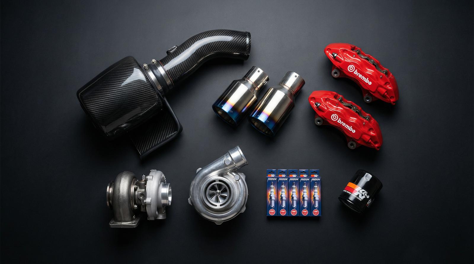 网红修车改装配件展示